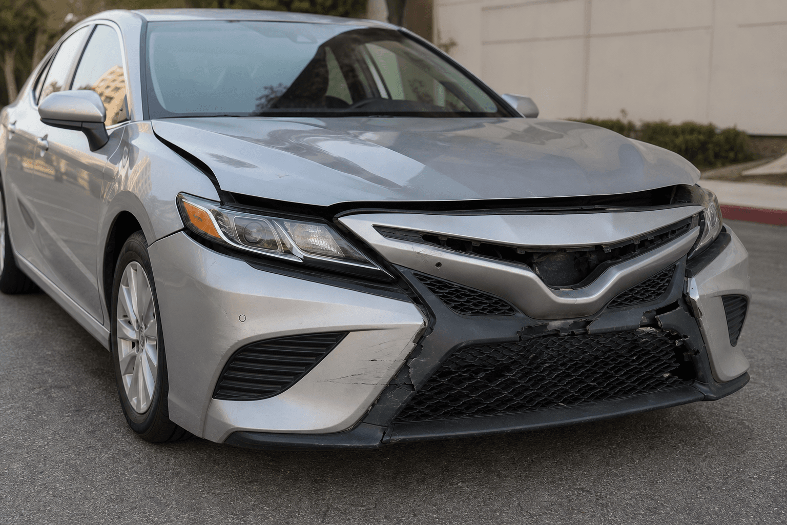 Sample front bumper damage used in a Carspect report preview
